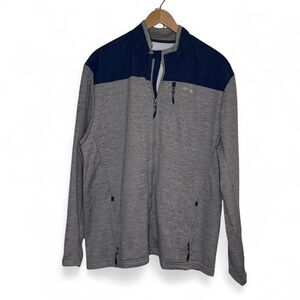 Orvis Full Zip Fleece Blue and Grey Jacket Size XXL
